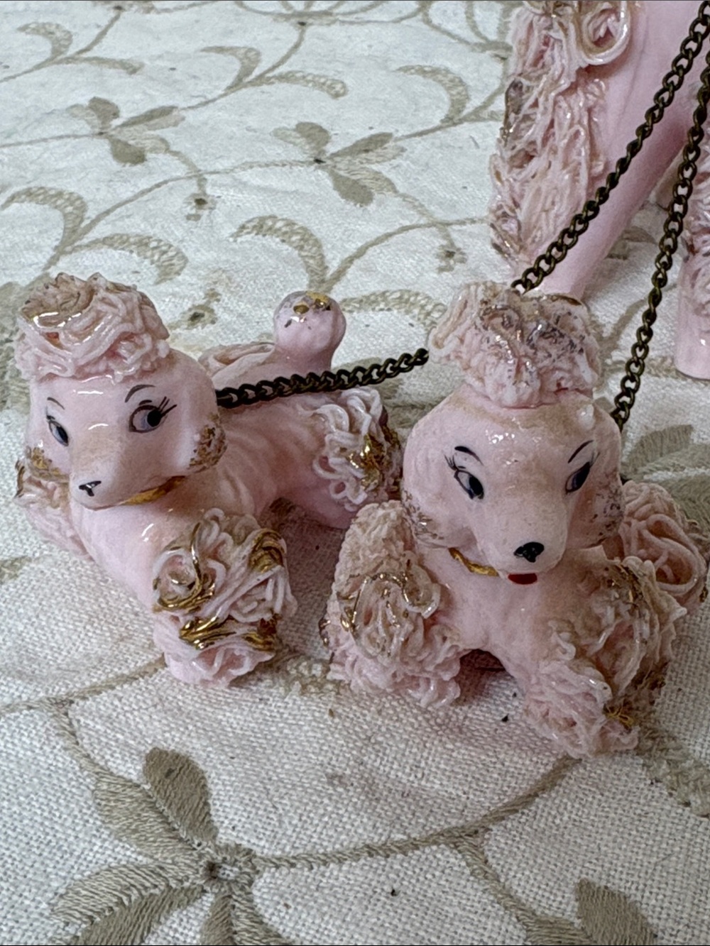 Lefton spaghetti, poodle family figurines - Picture 8 of 14